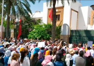 тунис, массовый, протест, безработица