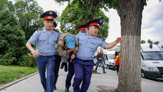 казахстан, оппозиционер, полиция, задержание
