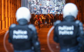 брюссель, митинг полиция произвол