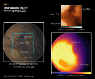 James Webb фотографія марс