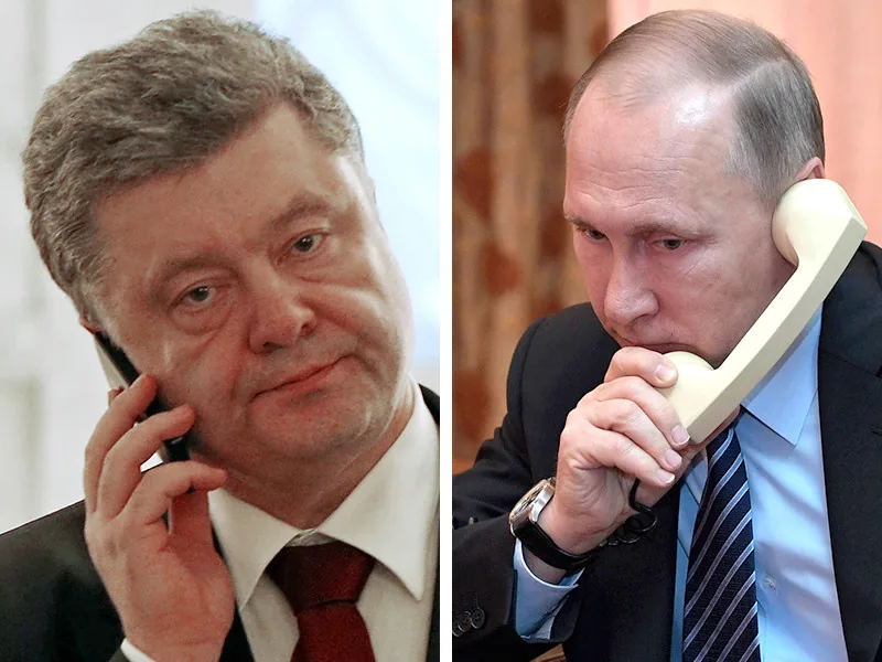 По телефону Путин и Порошенко договорились о взаимном посещении омбудсменами заключенных двух стран