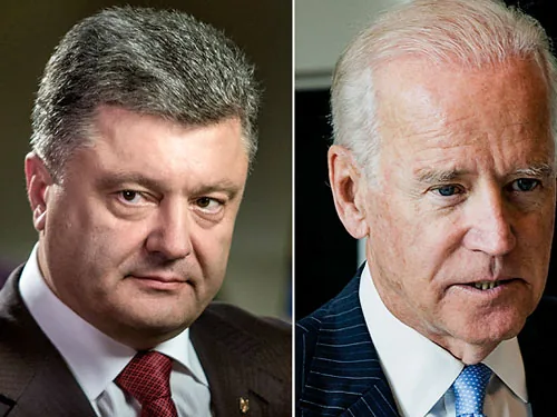 "О полной поддержке подходов Украины к урегулированию ситуации на Донбассе" Байден рассказал Порошенко