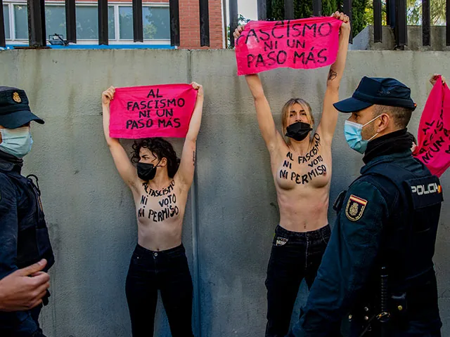 Выборы в Мадриде: акцию против "фашизма" устроили FEMEN