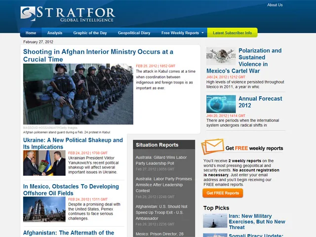 Публикацию секретных документов "теневого ЦРУ" - центра Stratfor, начал сайт WikiLeaks