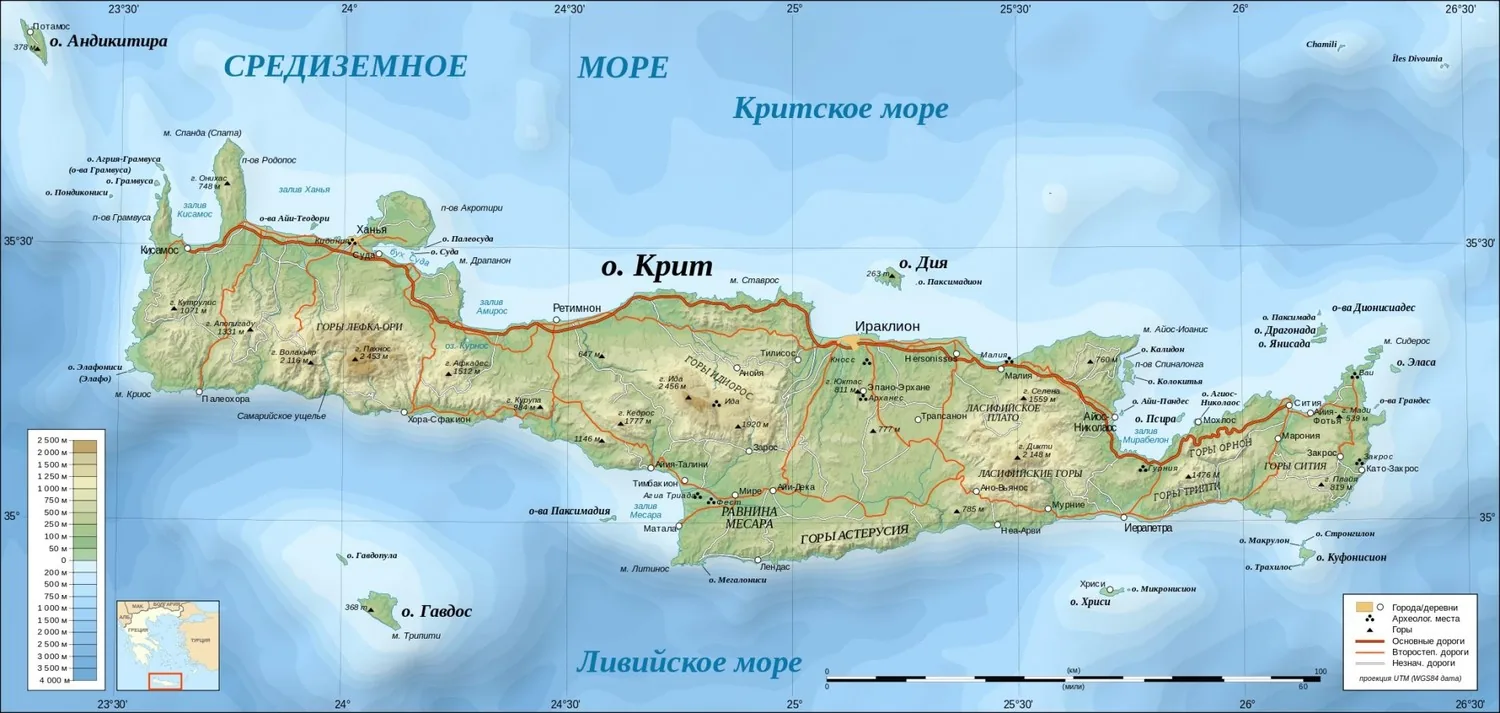 На острове Крит произошло землетрясение магнитудой 5,4