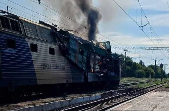 дрон влучив у поїзд Житомир Одеса