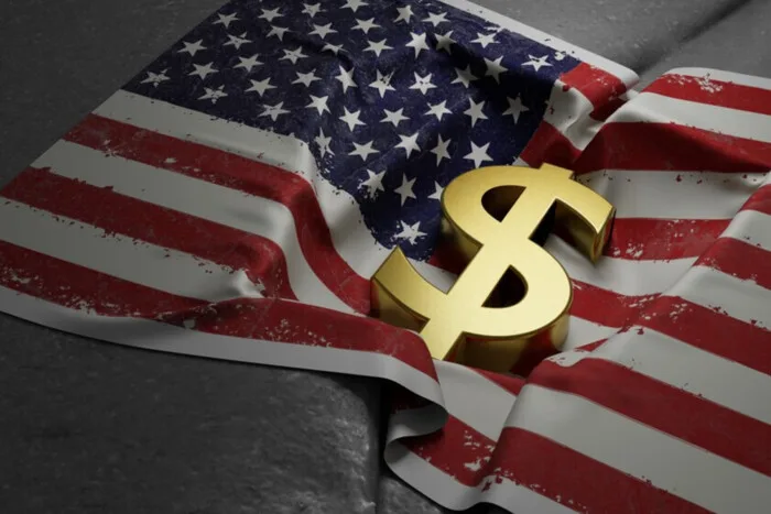 Будівля Міністерства фінансів США та графік дохідності державних облігацій