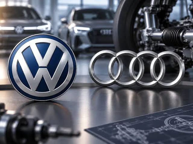Автомобілі Audi і Volkswagen у сервісному центрі