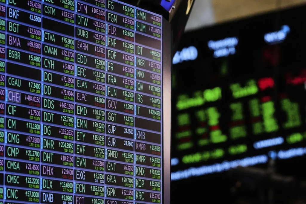 Торговий екран канадського фондового ринку з індексом S&P TSX