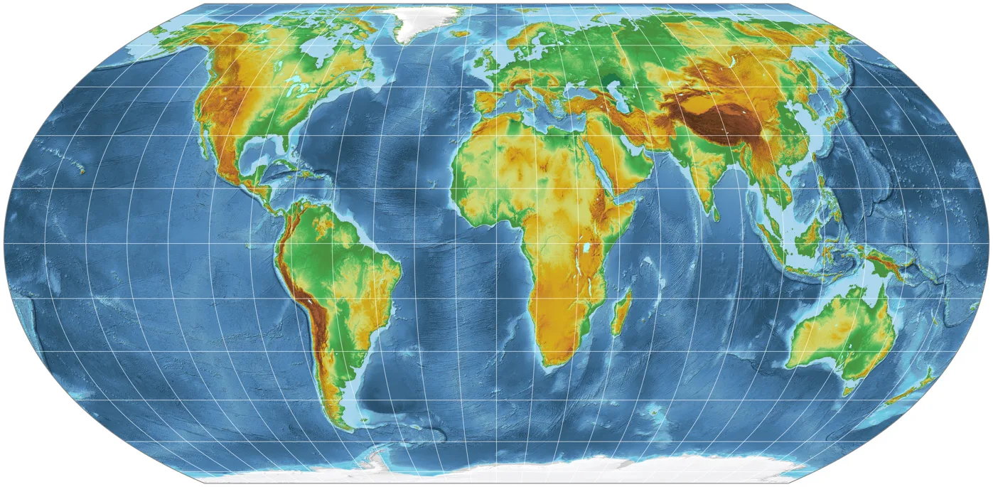 Порівняння карти світу у проєкції Меркатора та Equal Earth із реальним масштабом Африки